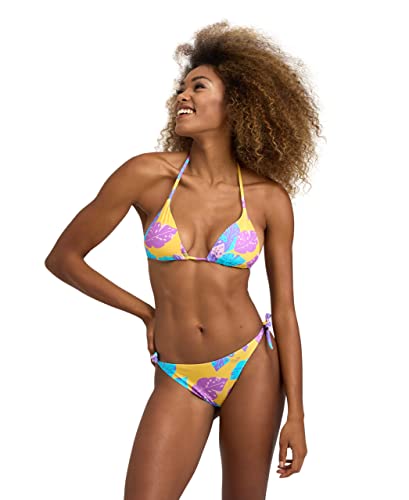 Arena Allover Bikini Triángulo Mujer, Bañador con Tejido Elástico Reciclado de Secado Rápido, Bañador para Mujer con Copas Extraíbles, Top y Slip con Tirantes