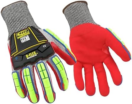 Ansell Ringers R065 Sicherheitsarbeitshandschuhe Mechanischer Schutz, Größe 12 (3XL), Grau (12 Paar)