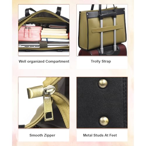 Image of K London Vegan Leather Handbag For Women-Girls | Satchel Bag for Womens | Fit Upto 15 Inch Laptop | Shoulder Bag | Ladies Purse | Tote Bag With Top Double Handle Handbag For Women