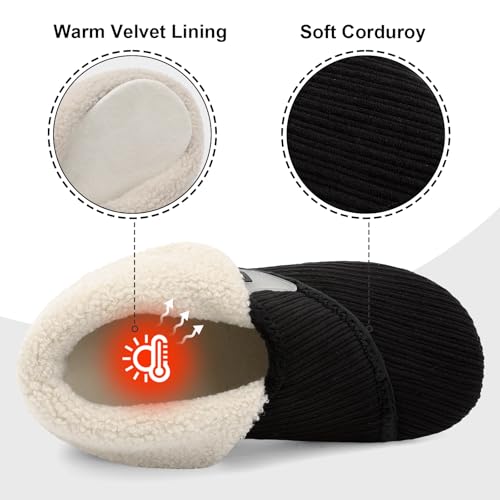relxfeet Wide Slippers for Women Men Fuzzy Adjustable Bootie Slippers Socks Diabetic Friendly House Shoes with Non-Slip Sole for Indoor/Outdoor4