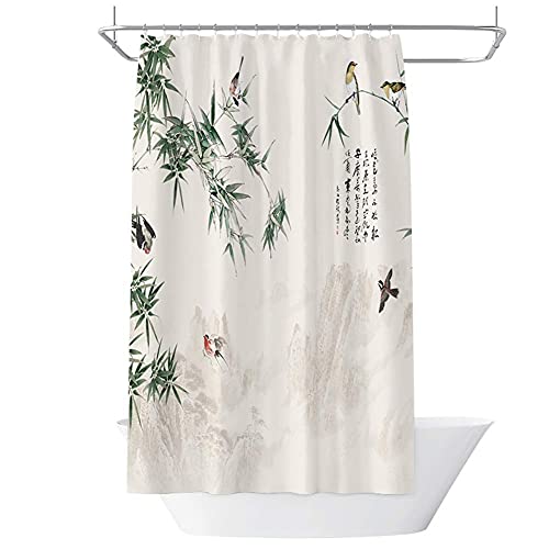 Rideau de douche 3D cube d'eau en tissu polyester de salle de bain - 2