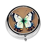 Design humanisé : joli motif de petit papillon. La taille de la mini boîte à pilules est adaptée pour un placement facile dans une poche ou un portefeuille, et elle est pratique à transporter avec vous. La structure d'ouverture à bouton rend l'opération simple et rapide, et c'est un compagnon idéal pour les voyages et les sorties