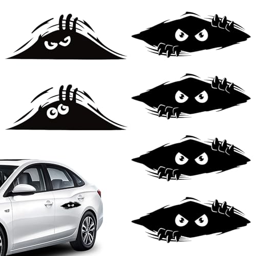 Hocklliy Monster Energy Car Stickers, 6pcs Black Monster Style Vinyl Car Decals, Durable & Waterproof, Perfect for Cars, Trucks, Laptops & More
