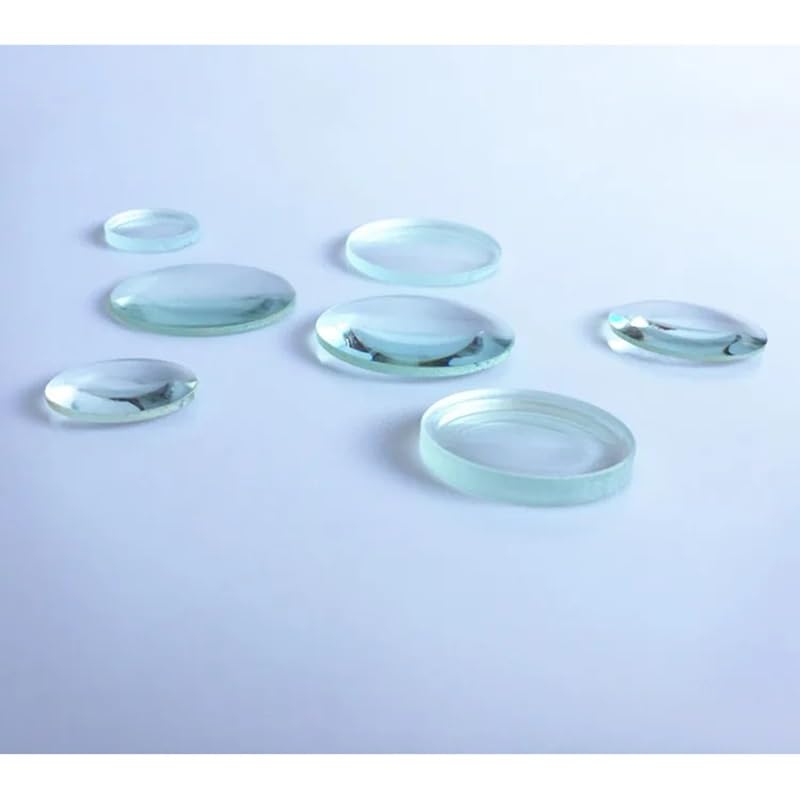Lente óptica doble convexa de 50mm y foco de 100mm para proyectos de bricolaje óptico, 3 uds 5