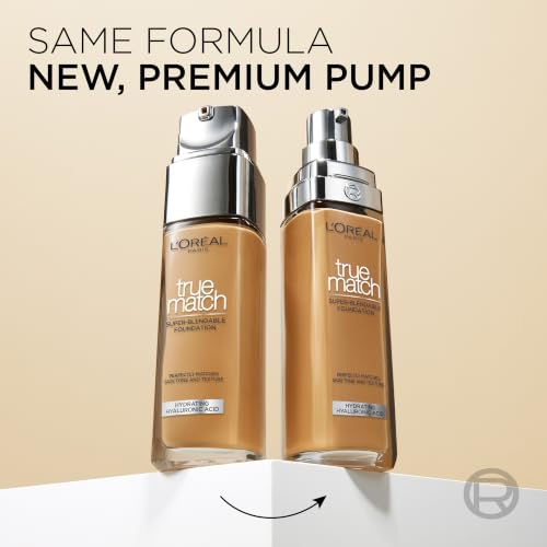 L'Oréal Paris Foundation for Face, Skincare Infused with Hyaluronic Acid, True Match Hydrating Liquid Foundation for All Skin Tones, SPF 16, 2N Vanilla,30 ml