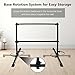 4FT/6FT Height Adjustable Double Ballet Barre, Freestanding Portable Stretching Dance Bar for Home, Heavy Duty Exercise Equipment for Kids & Adults with Anti-Slip Rubber Pads (Black, 4FT-Steel)