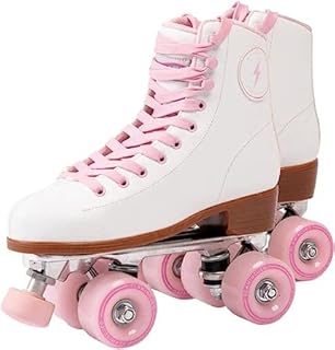 Flamingueo Roller Skates - 4 Wheel Roller Boots, Quad Skates, ABEC-7 Bearings, Roller Skates Adult 82A, Roller Skates Shoes, Roller Skates Women, Girls Roller Skates