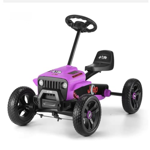 Amecke ゴーカ ート ドリフトカー ト乗用玩具 足こぎ ペダル式カー ゴーカート 四輪バギー 乗 用 子供用 男の子 女の子 キッズ 遊具 おもちゃ 2-8歳室内や屋外の遊具に適しています 誕生日 クリスマスプレゼント (パープル)
