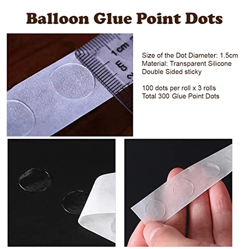Arch Garland Balloon Decorating Strip Tying Tool Kit, 32 Ft Balloon Tape Strip with 220 Holes 300 Glue Point Stickers Party Wedding Birthday Baby Shower - Thumbnail 5