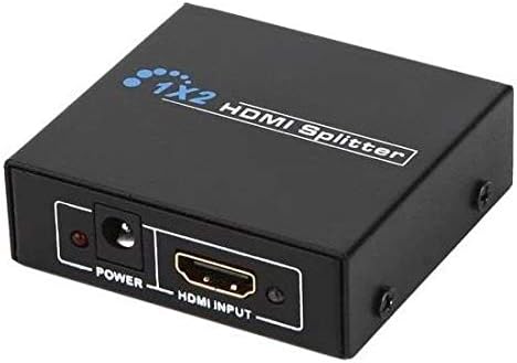 PrimeX PX-5002 2 Port HDMI Splitter, 1 Giriş 2 Çıkış Adaptörlü HDMI Çoklayıcı, 1080P 2K 4K FHD 3D Görüntü Dağıtıcı, PC Laptop Uydu Alıcı PS5 Xbox DVR NVR TV Box İçin Aynı Görüntü Ekran Çoğaltıcı
