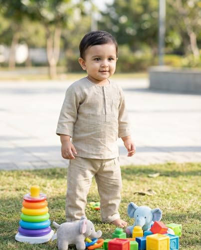 Image of Baby Boys Night Suit 3 /4 Sleeves Co-Ord Nightwear Set - Pure Cotton- Soft, Comfy & Perfect for Sleep Time