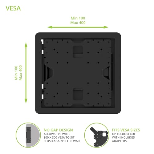 Kanto R400 Recessed in-Wall Full Motion Articulating TV Mount for 35