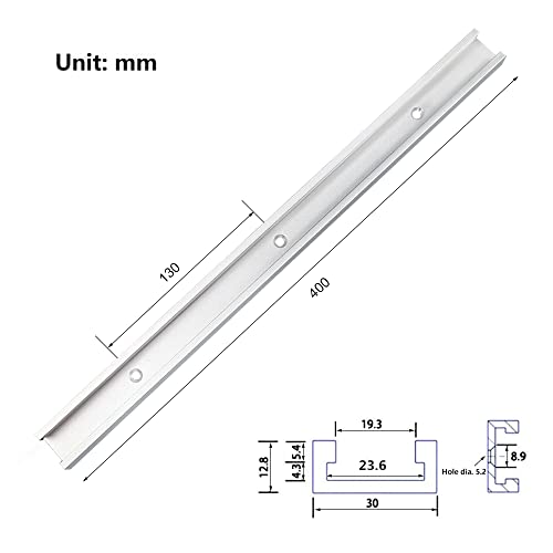 PLCatis 2Pz T-Slot in Lega di Alluminio 400mm 30