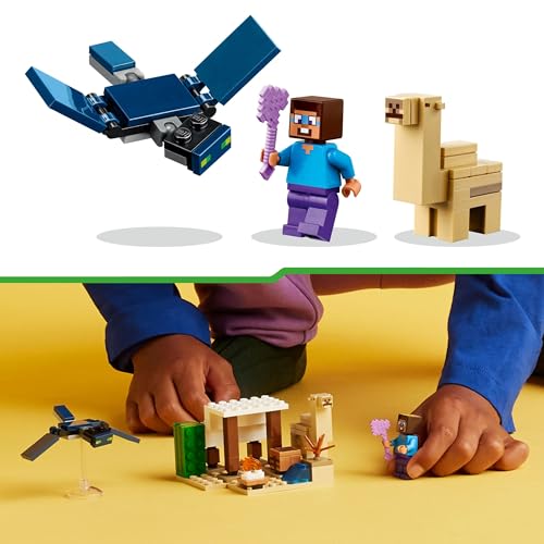 LEGO Minecraft Steves Wüstenexpedition - Spielzeughaus mit 3 Figuren - Spielzeug mit Minifiguren von Steve… – Ansicht 5