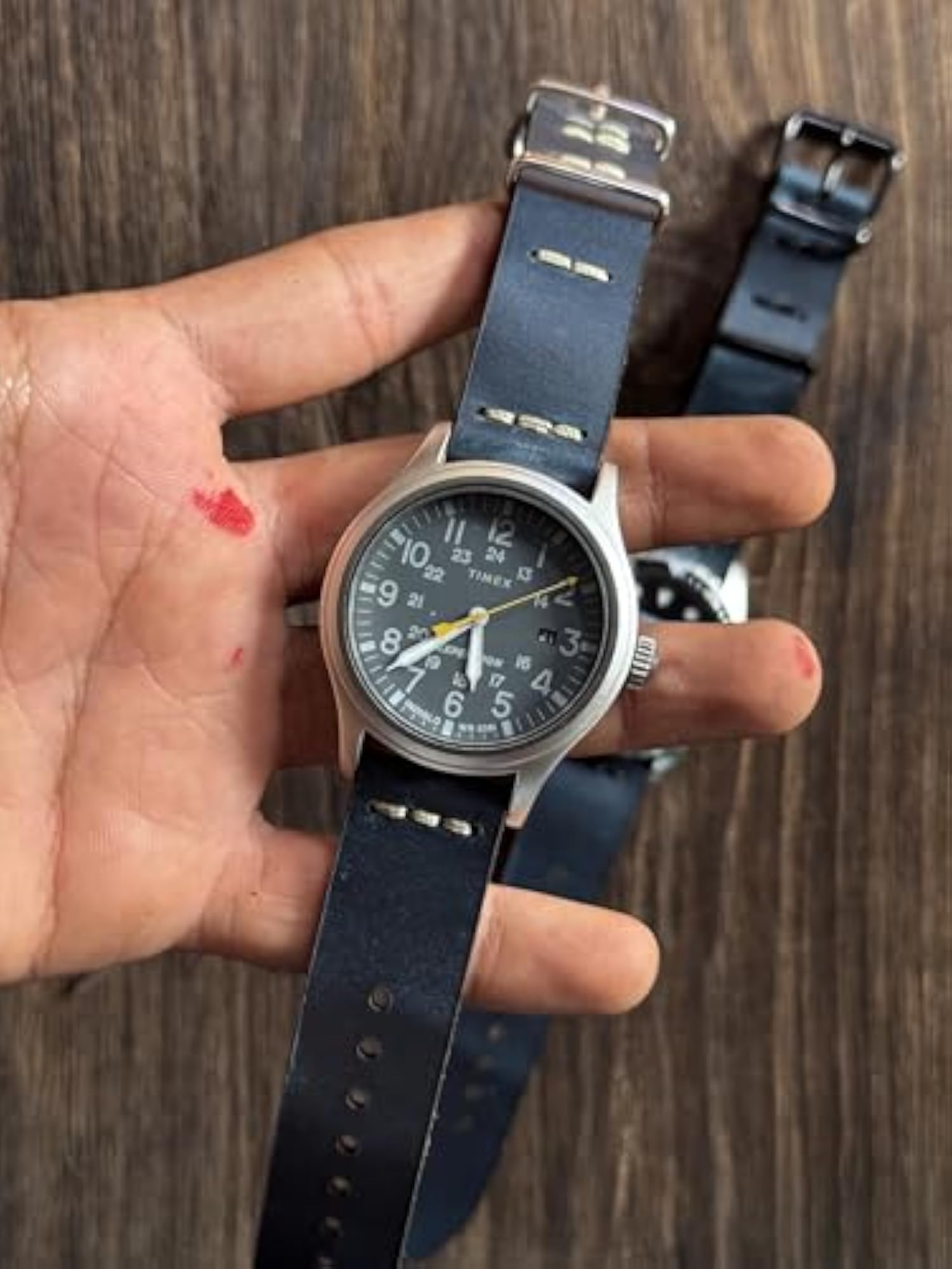 18MM / 20MM / 22MM Vintage Blue Leather Watch Strap Band