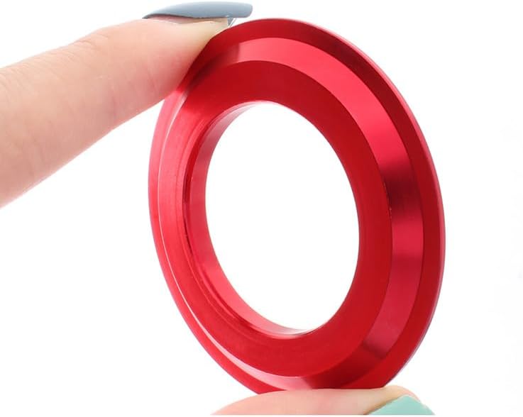 Bike Cone Headset Spacer Tapered Fork Base Aluminum Alloy Conversion Seat 1.5 Inch to 28.6mm Washer Bicycle Parts for Bikes(Red)