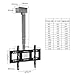 Motorized Ceiling TV Mount, Telescopic Electric TV Lift, Height Adjustable Motorized TV Stand And Wall Mount, Motorized TV Mount Lift With Remote Control, For 26-70 Inch Low Profile TVs(40cm)
