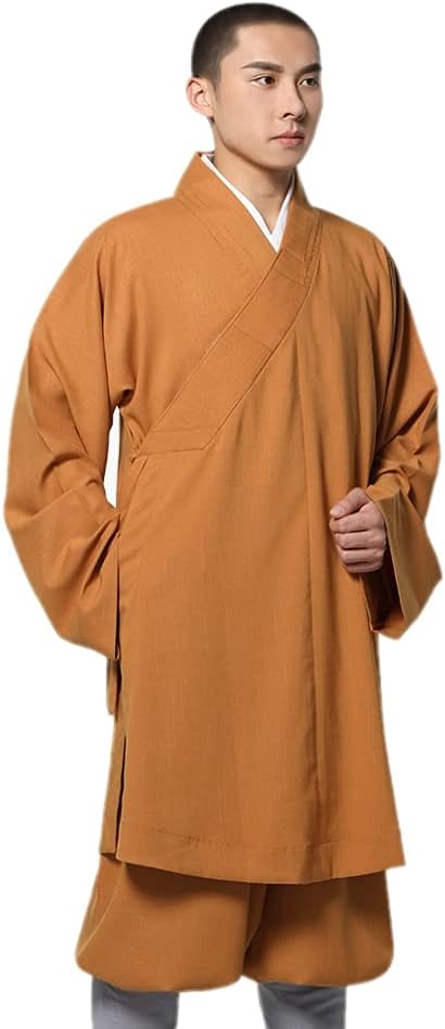 QIEZI Men Traditional Loose Fit Yoga Taichi Kungfu Suits