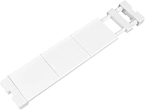 رف مطبخ موفر للمساحة يثبت على الحائط، رف منظم من الفولاذ المقاوم للصدأ قابل للتعديل بلمسة نهائية مصقولة، رف معلق ومسطح مثالي للمرآب والحمام والمطبخ بلون أبيض من كاروهات