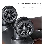 feilario Business Spinner Wheels Luggage PVC Leather Waterproof Carry-On Suitcase Aluminum Alloy Handle Soft Shell Luggage with TSA Lock (Brown, 20in) - Image 5