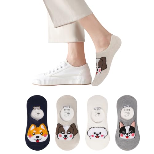 Image of Violet Mist Women's No Show Socks - Low Cut, Invisible, Non Slip Footies - Flat Boat Socks