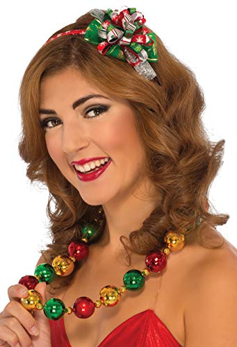 Rubie's Womens Clausplay Christmas Headband Party Supplies, Multi-colored, One Size US
