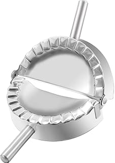 6 Inch Empanda Press, Large Stainless Steel Dumpling Maker, 2-in-1 Dough Cutter/Dumpling Mold for Empanada, Dumpling, Ravioli, Pierogi & Hand Pie