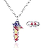Chain-saw Men Necklace Power Rings Anime Devil Jewelry Chainsaw Necklaces Cosplay Finger Ring