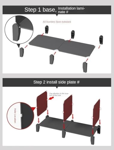 Image of Plastic Shoe Rack for Home | 𝟏𝟐 𝐒𝐡𝐞𝐥𝐟 DIY Shoe Rack with Door Magnets for Home Storage Plastic Box Organizer, Metal Door Frame, Chappal Slipper Sandals Stand (Grey,6-Door)
