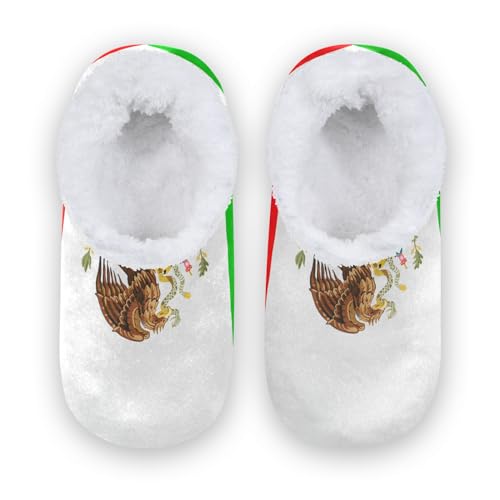Caihoyu Pantuflas de casa para niños y niñas, antideslizantes, suela suave y cálida, forro polar coral, zapatos de casa para dormitorio, viajes, Varios colores, Small
