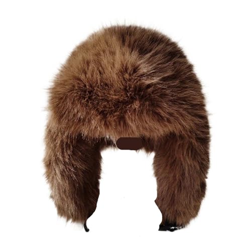 Chapeau anti-froid en fausse fourrure épaisse pour stopper le vent glacial aux oreilles