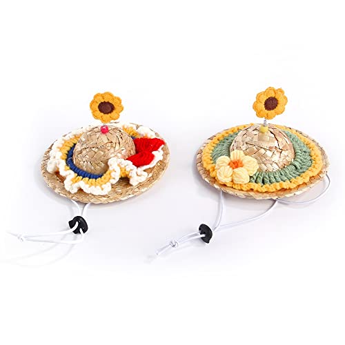 Chapeau de paille pour chien accessoire chat chiot - 5