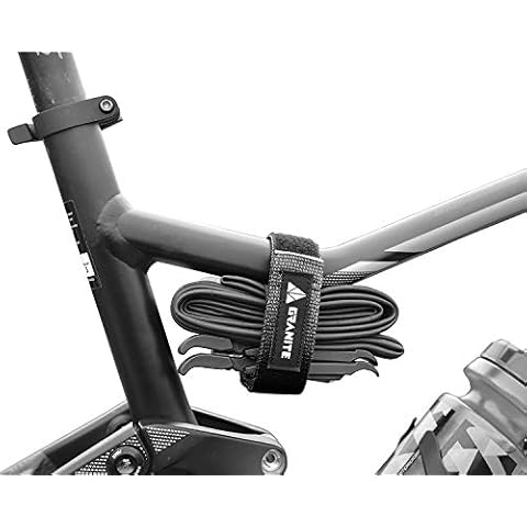 Granite Rockband MTB Frame Carrier Strap for Inner Tubes and Bike Tool Kit , Bike Storage Solution for Attaching Extra Gear on Your Mountain Bike, BMX Bike, Road Bike and Gravel Bike (Black) Cover