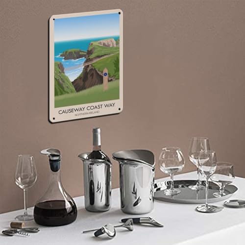 Plaque métal rétro 20x30 cm Causeway Coast Way robuste - 5
