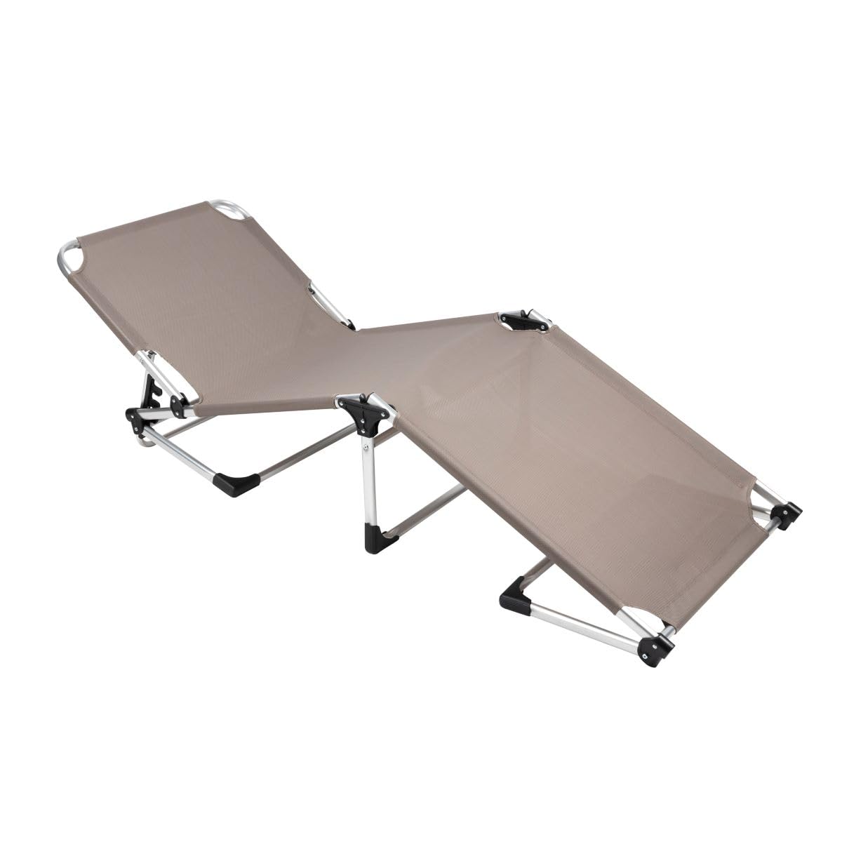 Dreibeinliege, Sonnenliege XXL Taupe, Gartenliege für Terrasse oder Pool