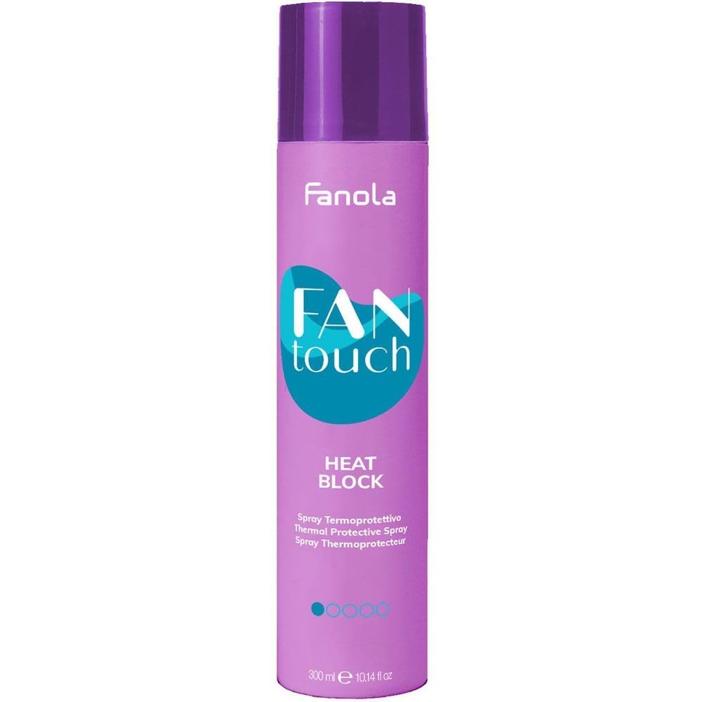 Fanola Fantouch Thermo Fix Heat Protection Spray for Hair - Vegan Heat Protectant Styler All Hair Types - Non-Sticky, Lightweight Formula - Strong, Long-Lasting Hold (10.14 Fl oz)