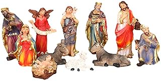 11-pieces Christmas Crib Figure Krippe Set Traditional Nativity Scene Ornamente With Resin Figures, Christ Birth Of Jesus Ornament Nativity Manger Ornament Religious Figures Jesus Birth Decorations