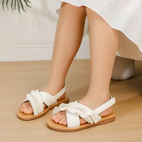 Image of Toddler Girls Sandals Summer Flats Dress Shoes for Baby Little Kids Girl