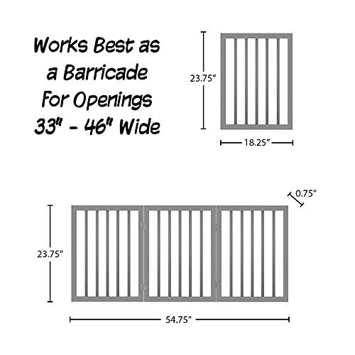 image for PETMAKER Indoor Pet Gate - 3-Panel Folding Dog Gate for Stairs or Door