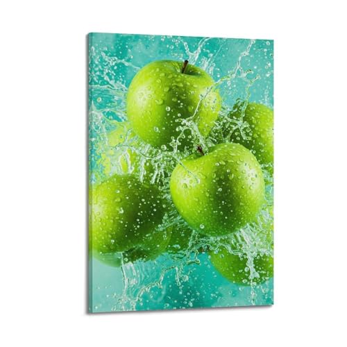 Poster mural de fruits et éclaboussures d'eau pour rafraîchir le style de votre cuisine