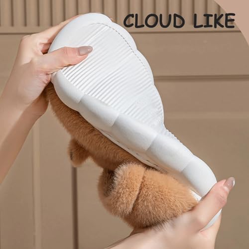 Capybara Slippers for Women With 5 Pcs Cute Socks Plush Kawaii Cartoon Slide Sandals Indoor Outdoor Cozy House Shoes3