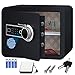 KESSER® Elektr. Tresor mit Fingerabdruck | 38x30x30cm | Inkl. Batteriebox | Elektronischer Safe 3x Doppelbolzenverriegelung | Boden Wandtresor | Möbeltresor | beleuchtung | Panzerschrank Zahlenschloss