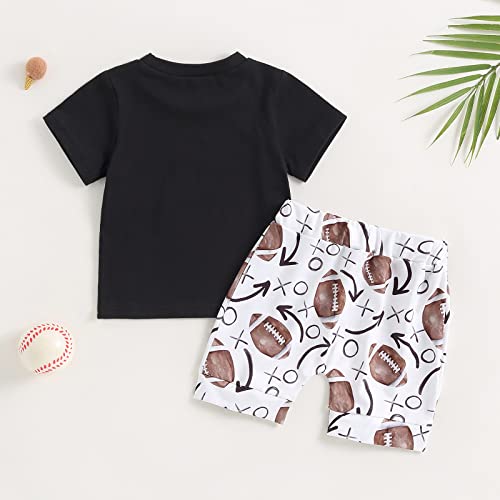 Rtnnsbbfcm Newborn Baby Boy Summer Clothes Short Sleeve Front Pocket T-shirt Top Football Print Shorts 2Pcs Casual Outfit3