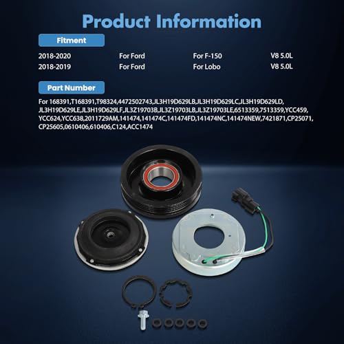Image of ECCPP AC Compressor Clutch for Ford for F-150 5.0L 2018-2020 AC Clutch