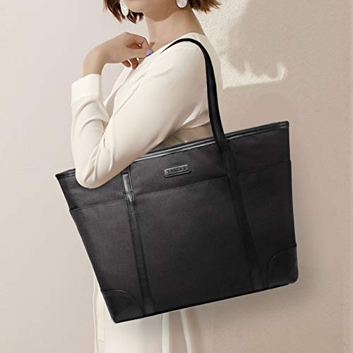 Vaschy Laptop Bag For Women, 15.6-17 Inch Lightweight Water Resistant Travel, Work,Teacher Tote Bag Luggage Strap #TOP6