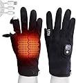 yoostooper Electric Heated Gloves for Men & Women - Battery Work Touchscreen Thin Gloves for Working in Cold Winter Weather Rechargeable