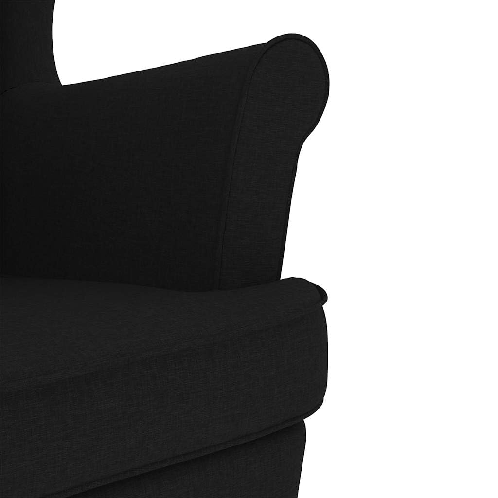 Schaukelstuhl mit Fußhocker Hellgrau Polyester, bequemer Schaukelsessel mit integrierter Fußstütze für maximale Entspannung