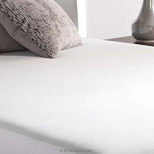 WEEKENDER Commercial-Grade Encasement Mattress Protector-360 Degree Waterproof Protection-High Heat Dryer Proof, Twin, White - Thumbnail 6
