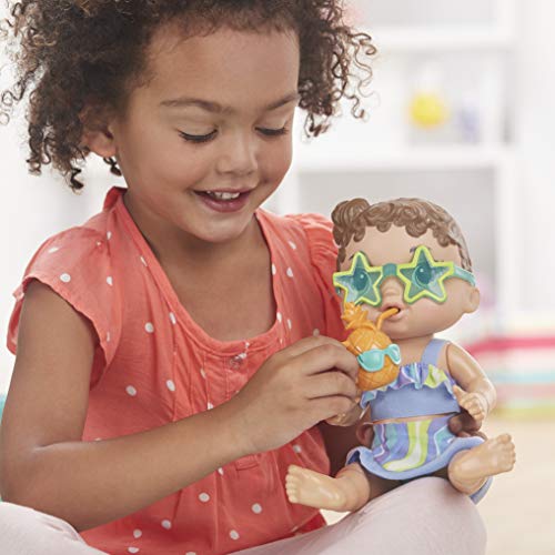 Boneca Baby Alive Bebe Sol e Areia - Com roupinha removível e 5 acessórios de praia - E8718 - Hasbro