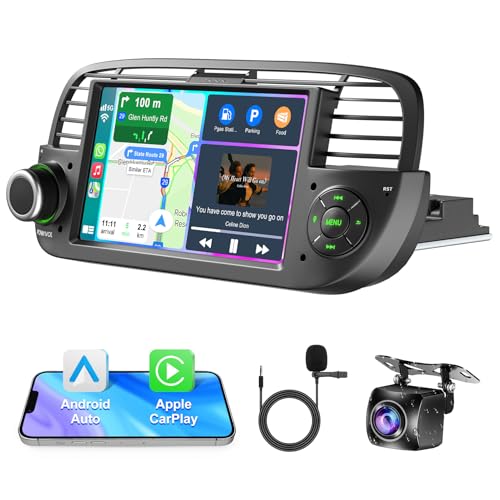 Car Stereo for Fiat 500 2007-2015 with Wireless Carplay &...